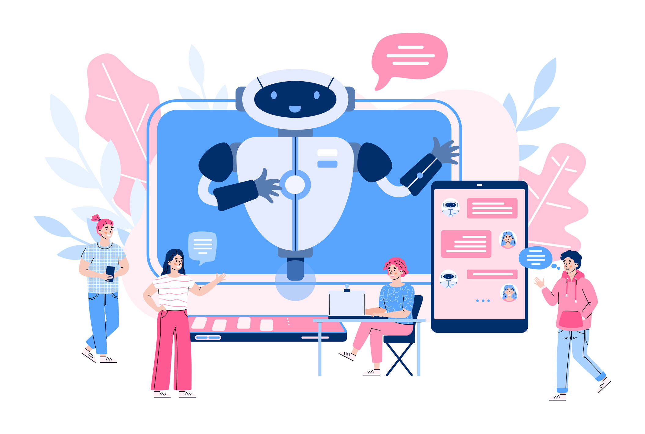 Illustration of AI in Project Management